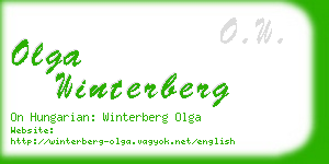 olga winterberg business card